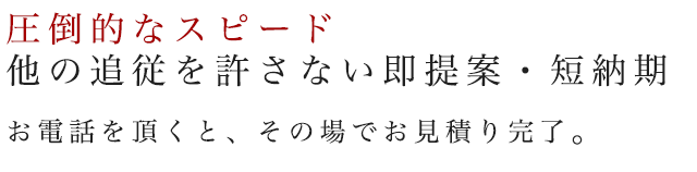圧倒的なスピード