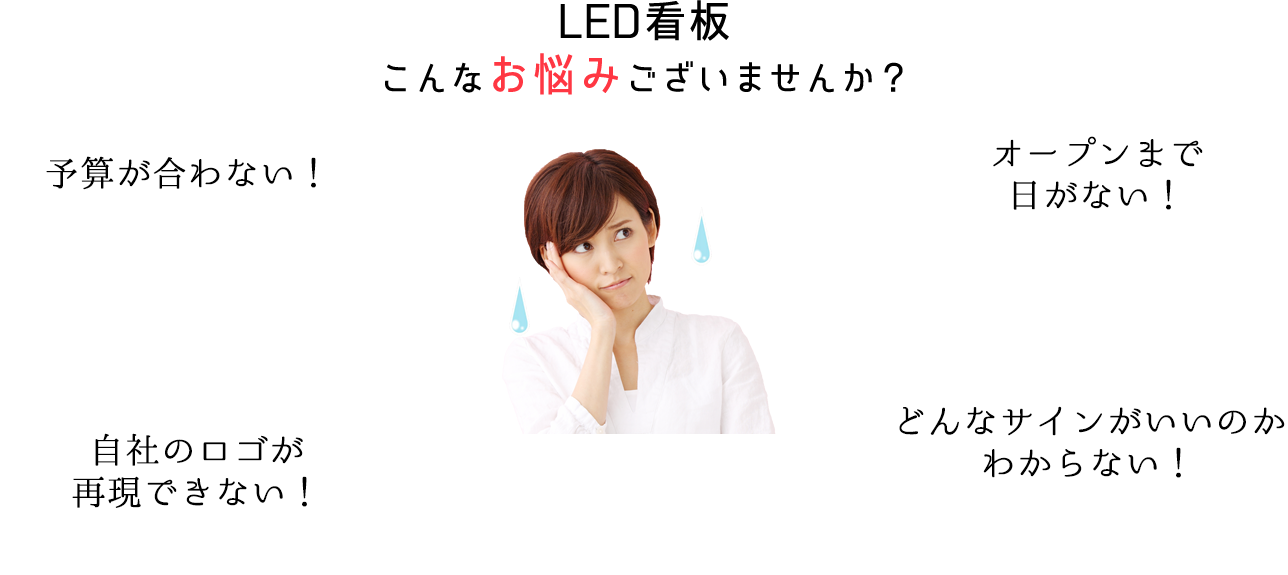 LED看板 こんなお悩みございませんか?